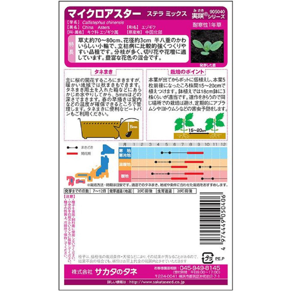 アスター_マイクロアスター_ステラ ミックス　春秋兼用
