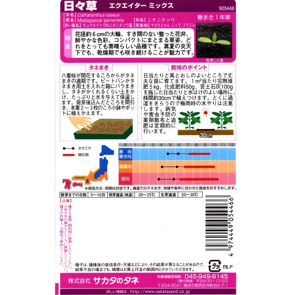 日々草_エクエイターミックス　春秋兼用