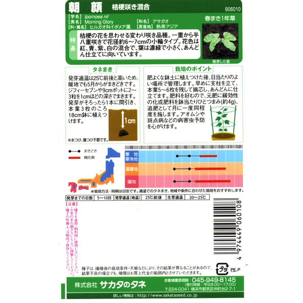 朝顔_桔梗咲き混合　春秋兼用