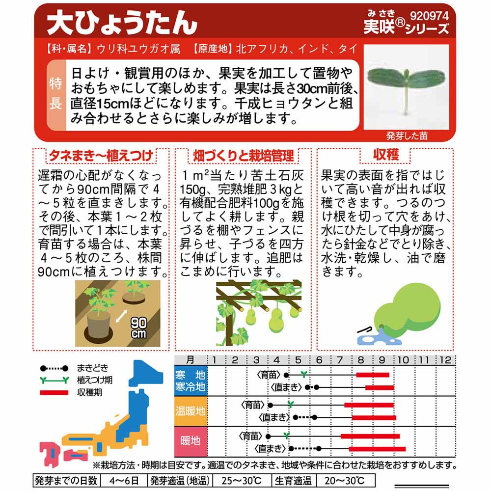 ヒョウタン_大ひょうたん　春まき