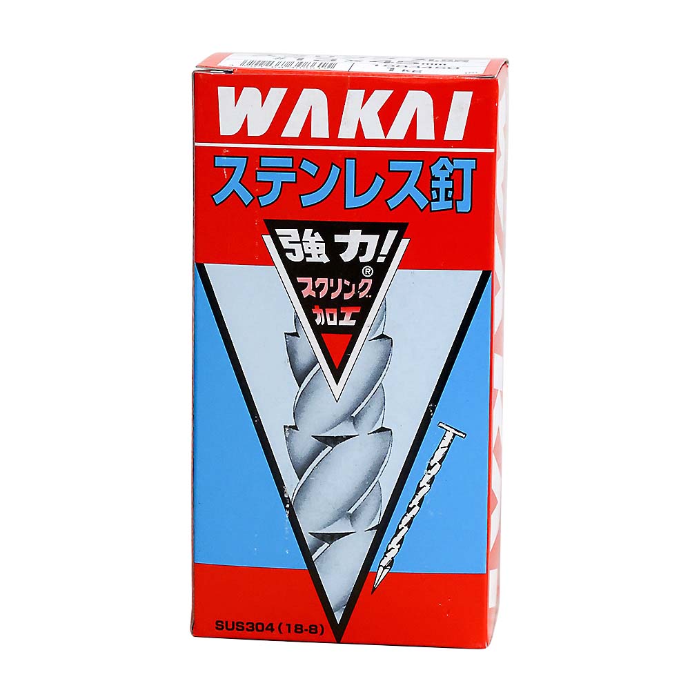 ステンレススクリュー丸頭釘　13×45mm（1kg）