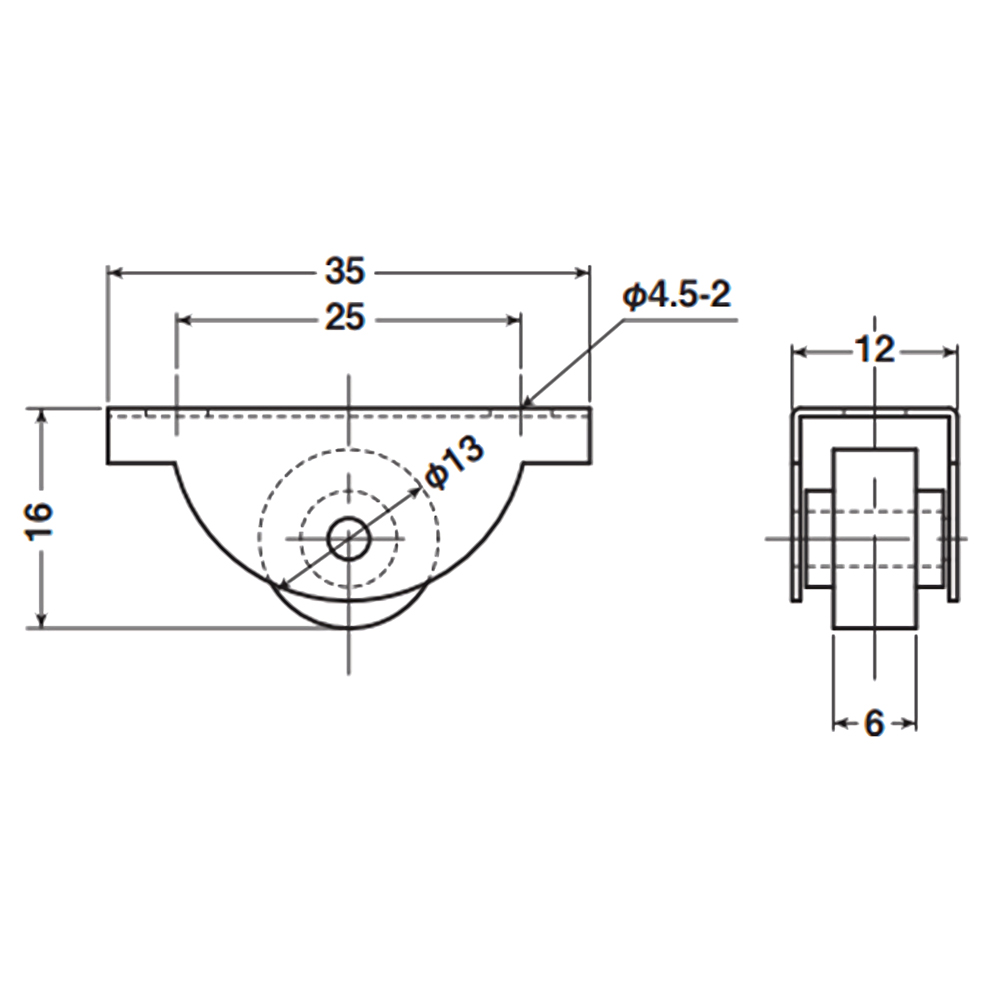 EKW-0004 公社公団用戸車 枠付