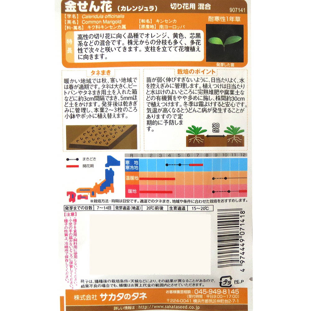 金せん花_切り花用混合　春秋兼用