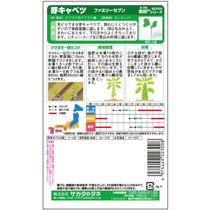 キャベツ＿芽キャベツ＿ファミリーセブン　春秋兼用