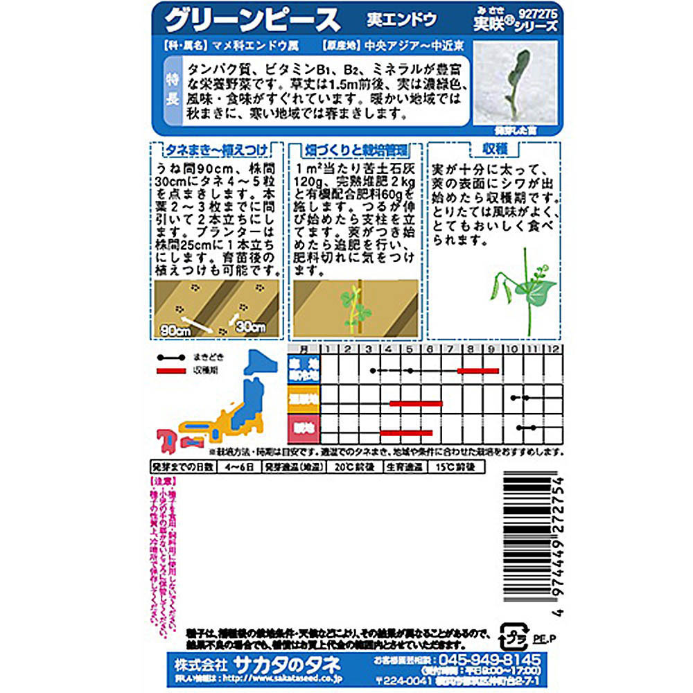 グリーンピース_実エンドウ　春秋兼用
