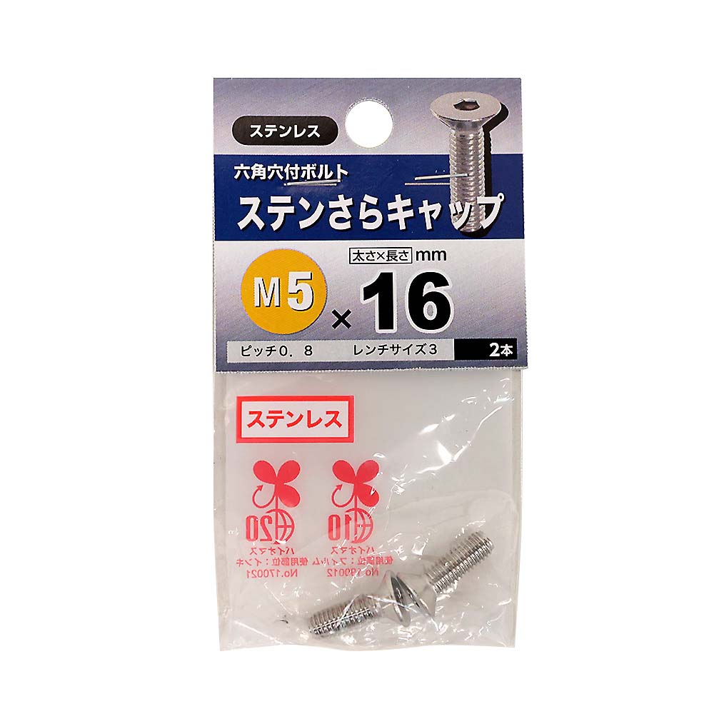 ステンレス皿キャップ　5×16mm