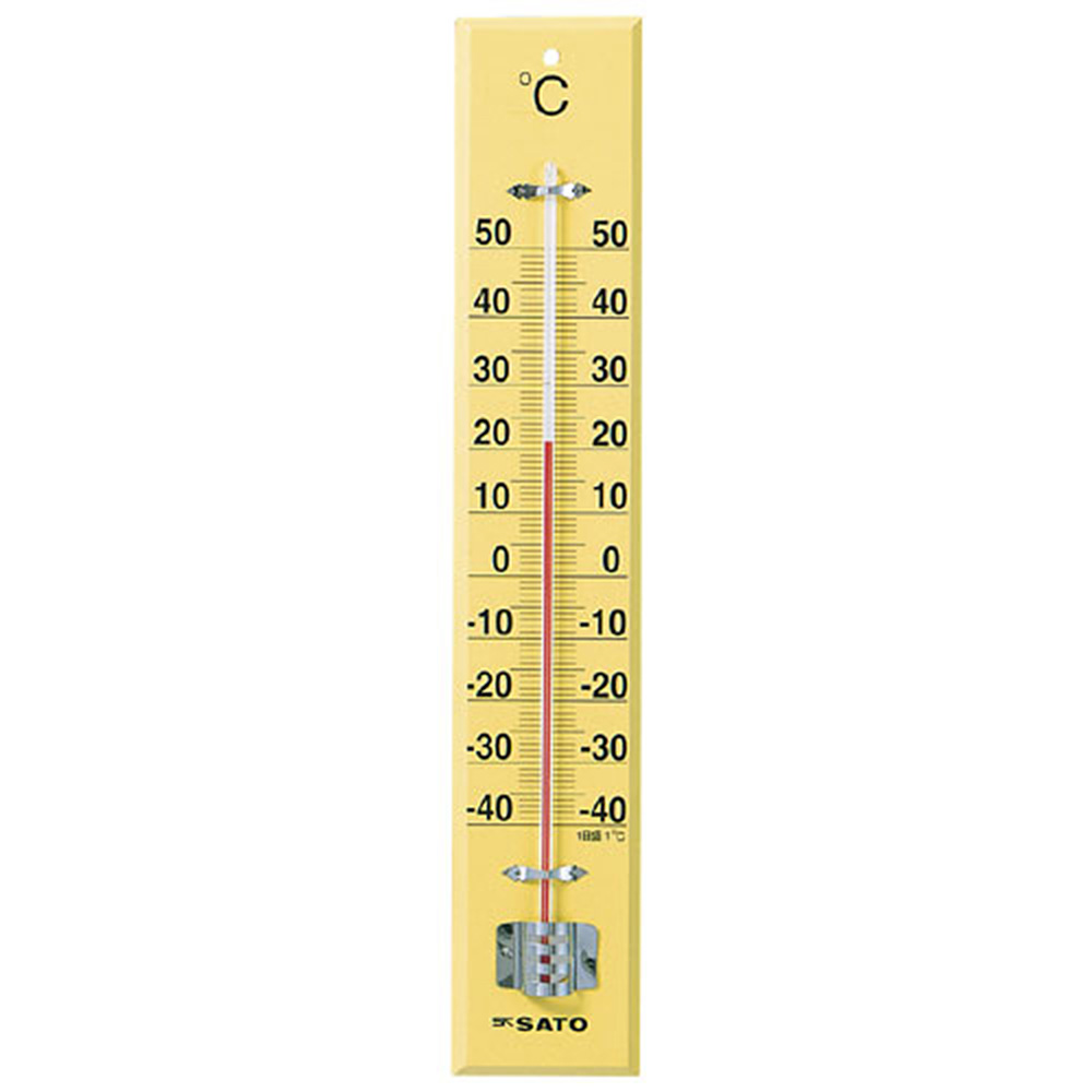 SATO 大型木製寒暖計 -40℃~50℃　SK式45型