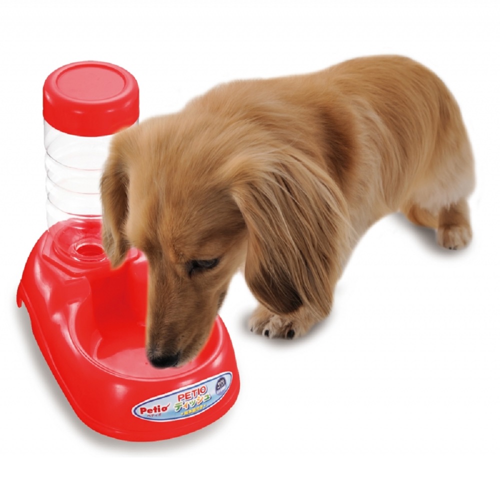 ペティオ ディッシュ給水器付レッド 175g