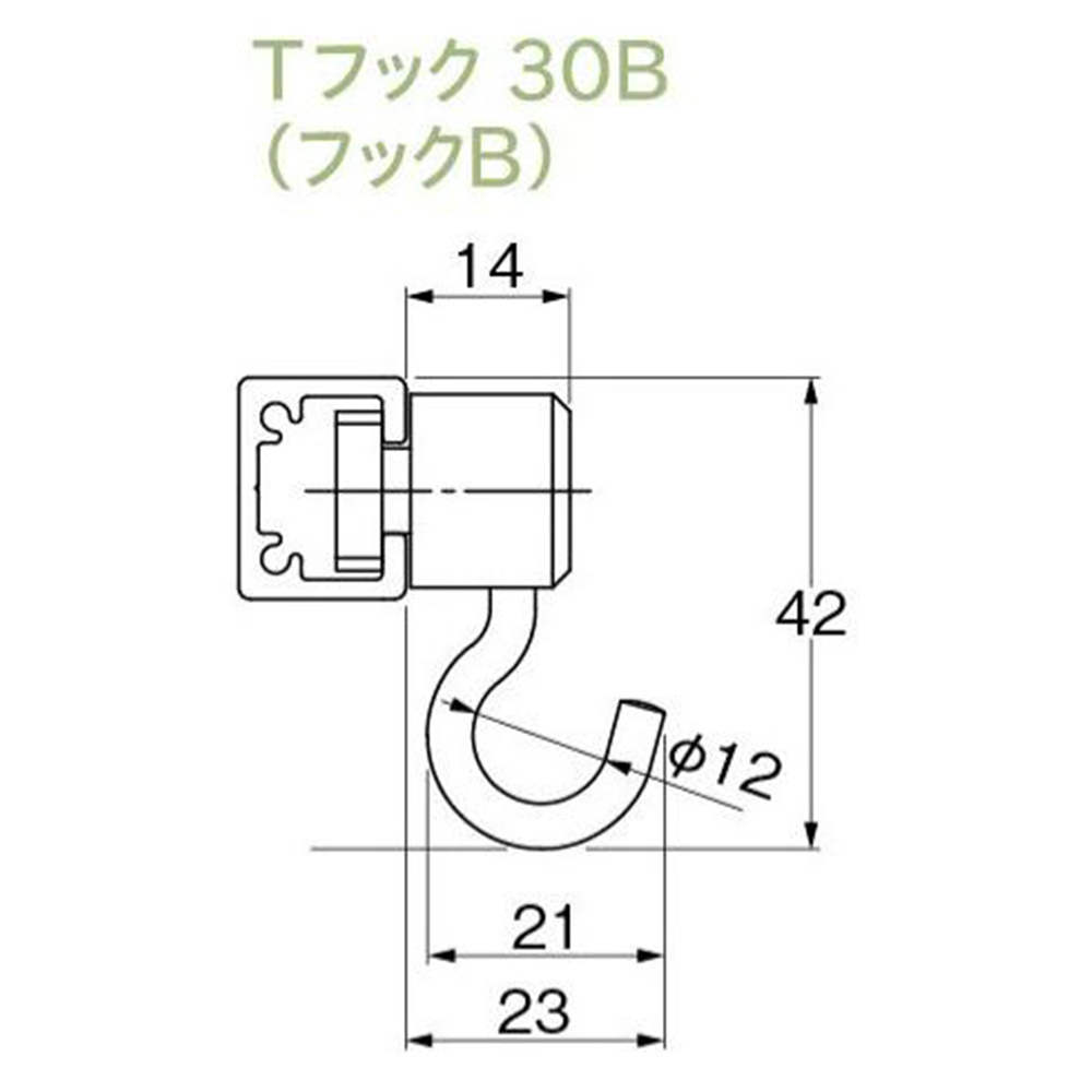 ピクチャーレールT-1ヨウ Bフック ホワイト　ホワイト
