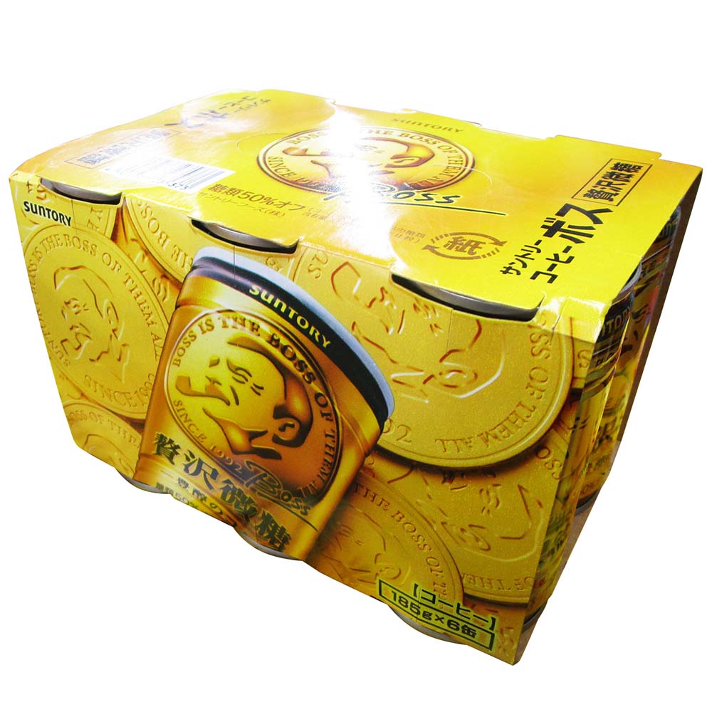 ボス 贅沢微糖 185g　(6缶)