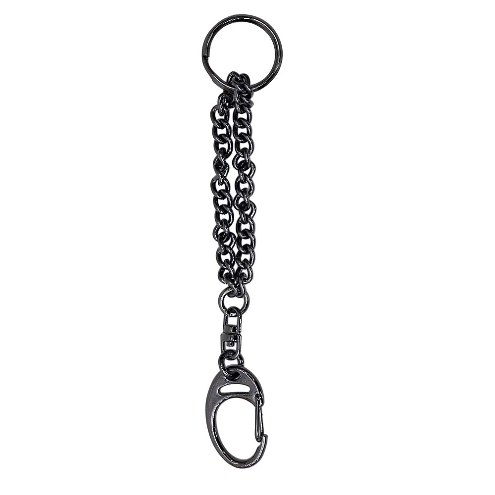 ニッケルキーチェーン　黒　ＮＯ．１０（全長１５．５ｃｍ）