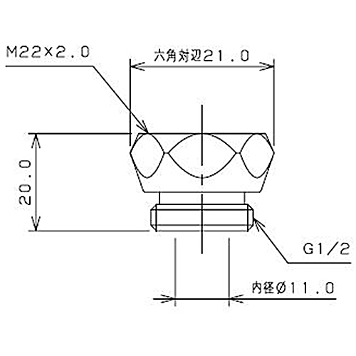 シャワーホース用アダプター KVK　9318B