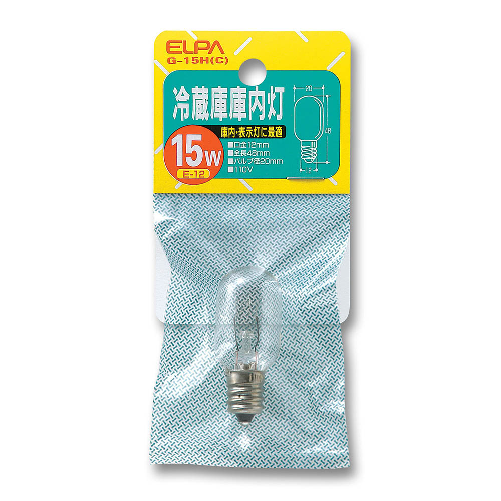 庫内球 T20 15W E12 クリア　G-15H(C)