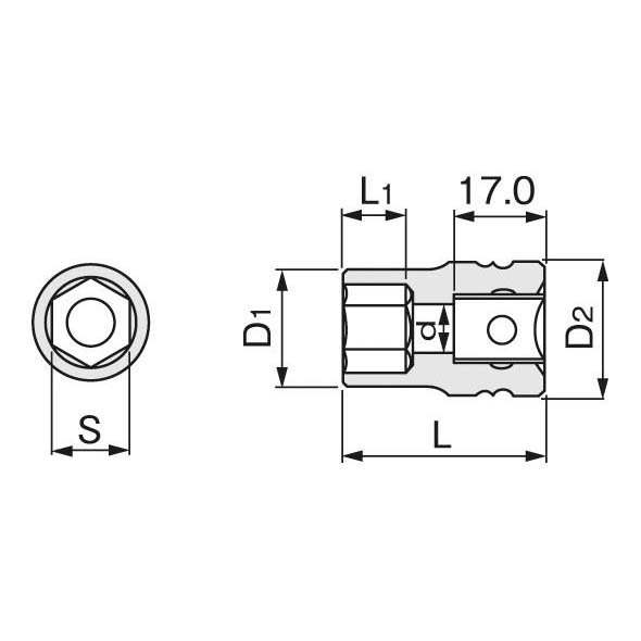 インパクト用ソケット　12.7x15N