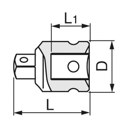 インパクト用アダプター　19x25.4N