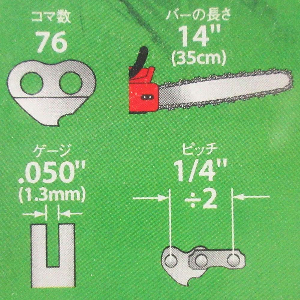 チェンソー替刃　２５Ｆ０７６ＥＣ　２５Ｆ－７６Ｅ（ＢＰ）