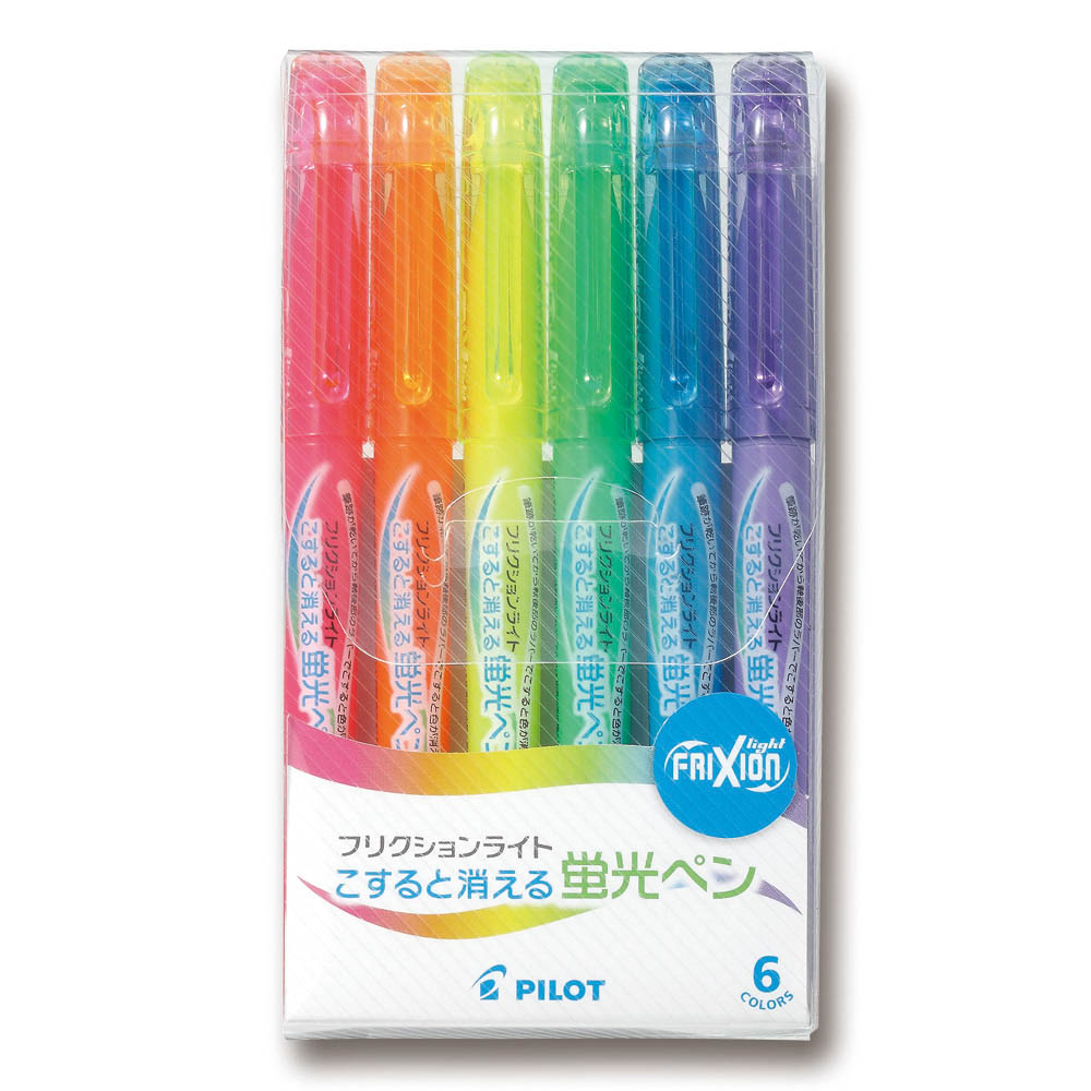 パイロット 蛍光ペン フリクションライト 6色セット　SFL-60SL-6C