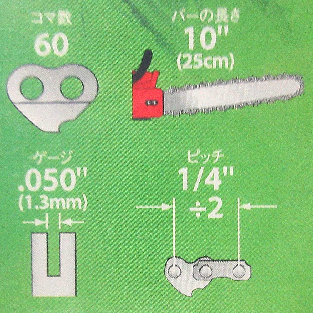 チェンソー替刃　２５Ｆ０６０ＥＣ　２５Ｆ－６０Ｅ（ＢＰ）