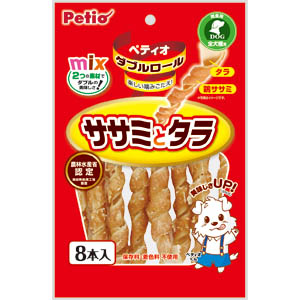 ペティオ Wロール ササミとタラ　8本