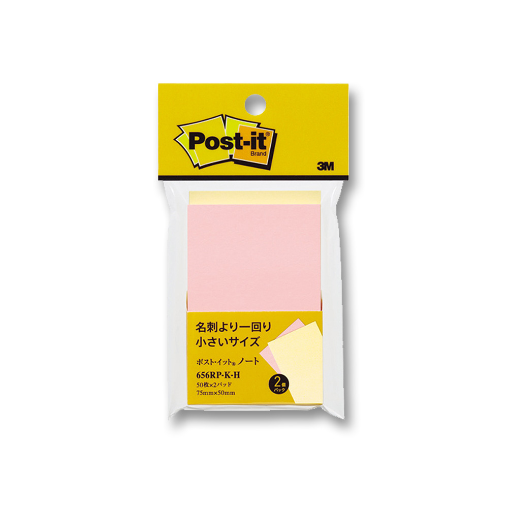 ポストイット 再生紙イエロー/ピンク 656RP-K-H | ジョイフル