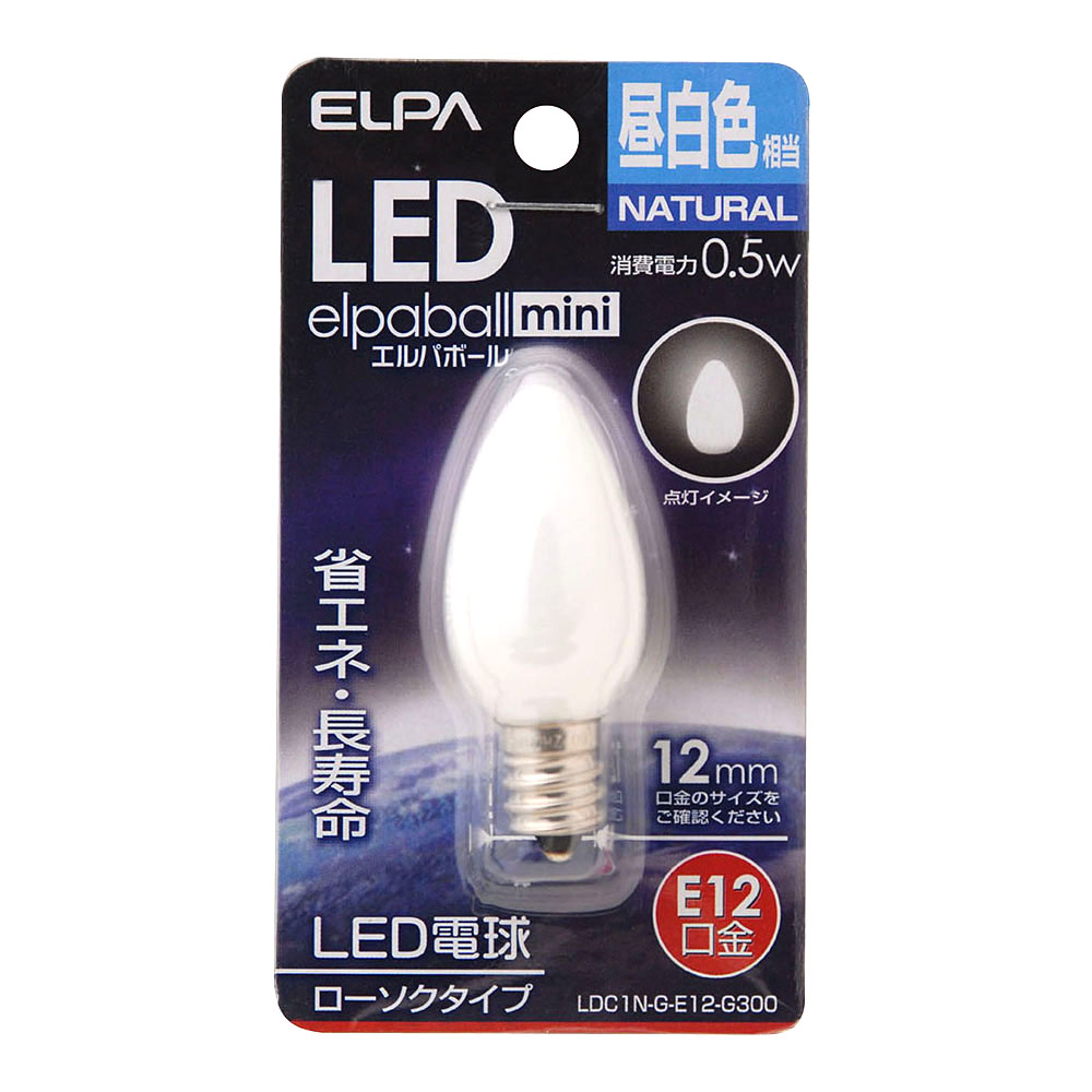 LED電球ローソク形E12　LDC1N-G-E12
