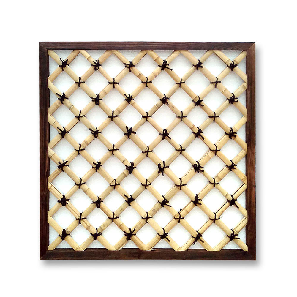 バンブーラティス(クロス)　90x90x3.5cm