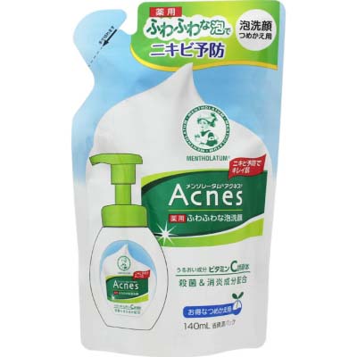 メンソレータム アクネス薬用泡洗顔 詰替　140ml