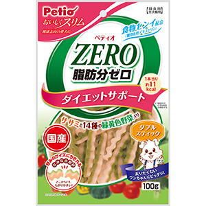 おいしくスリム脂肪分ゼロ　ダブルスティック　ササミと１４種の緑黄色野菜入１００ｇ　１００ｇ