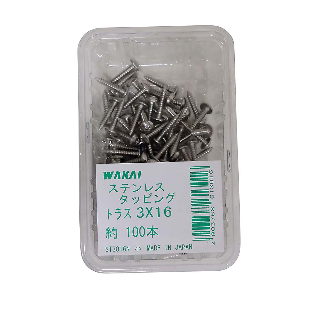 ステンレス　トラスタッピング　１００本　３ｘ１６ｍｍ