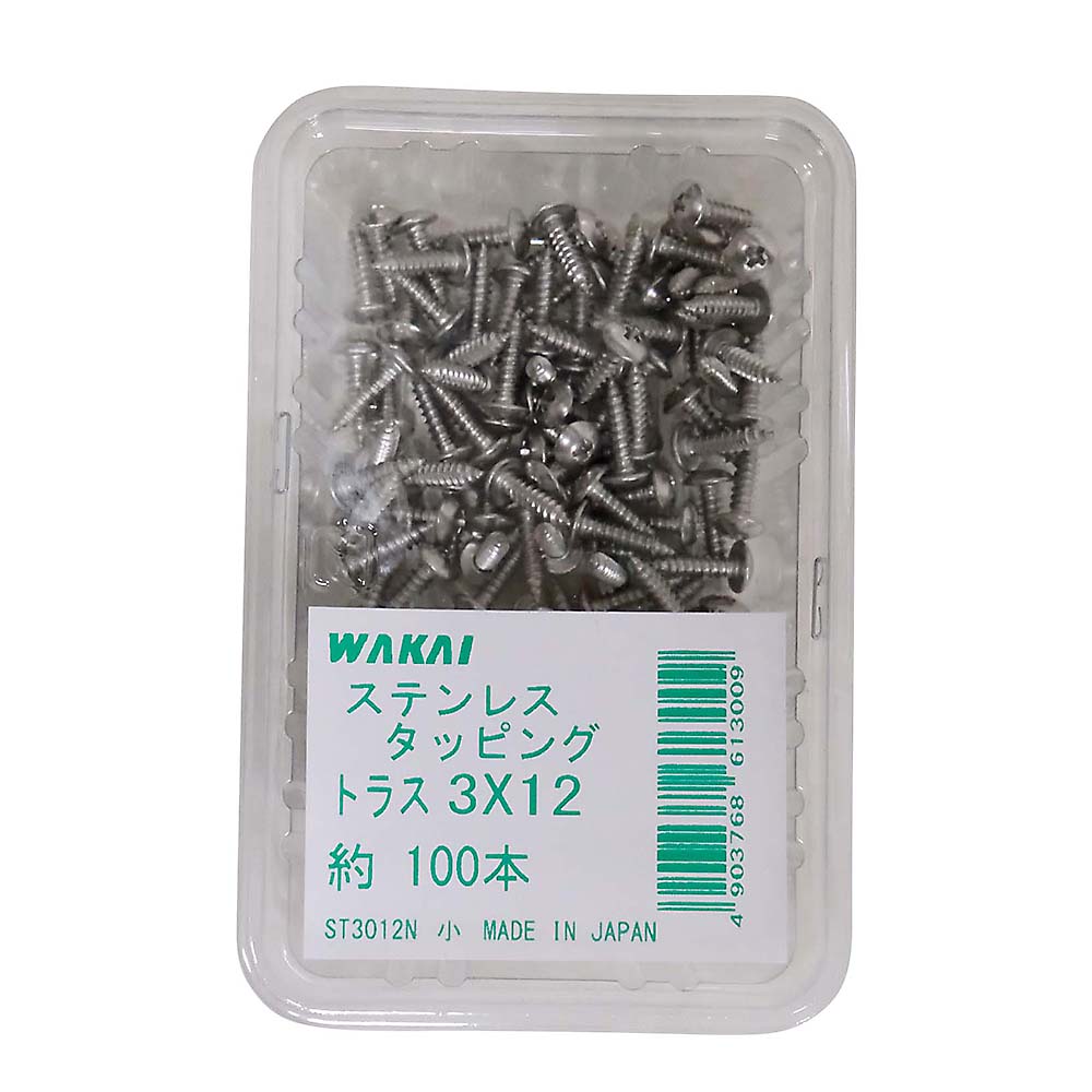 ステンレス　トラスタッピング　３ｘ１２ｍｍ　１００本