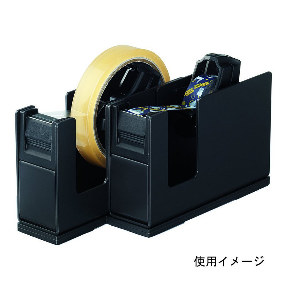 コクヨ テープカッター カルカット 2連タイプ 黒　T-SM110D