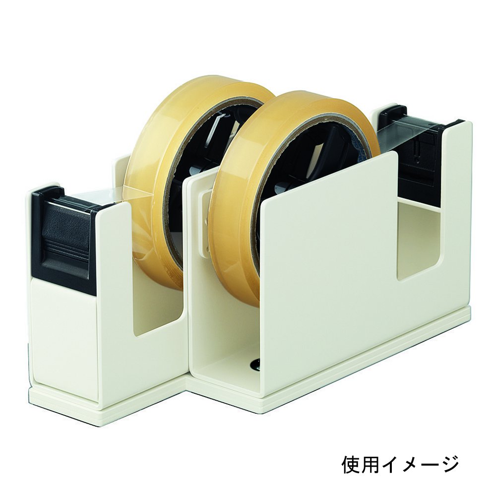 コクヨ テープカッター カルカット 2連タイプ 白　T-SM110LM