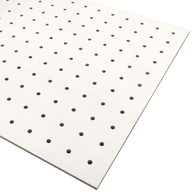 カラー有孔合板(表面強化仕上)ホワイト　5φ5.5x920x1830