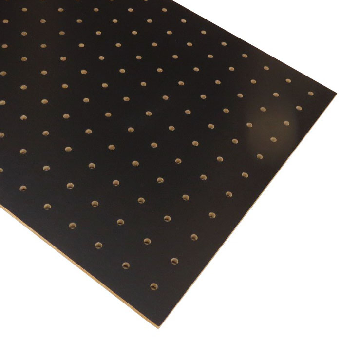 カラー有孔合板(表面強化仕上)ブラック　5φ5.5x920x1830