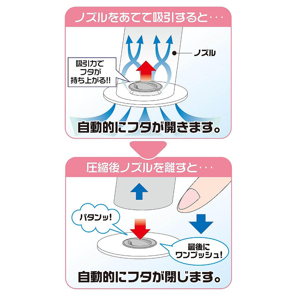 バルブ式 毛布 肌掛け圧縮袋 2P