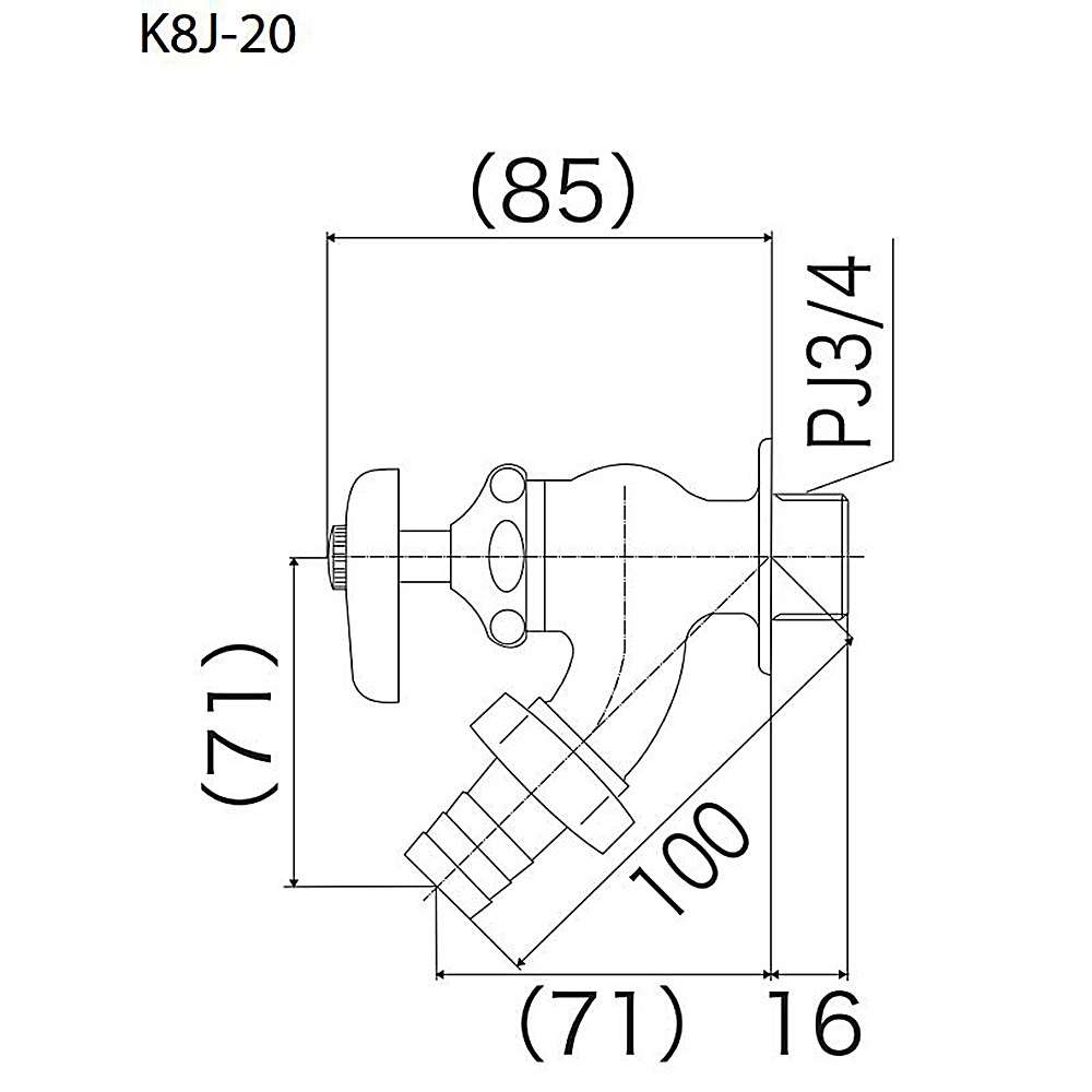 散水栓20逆止弁付　K8J-20-JAN