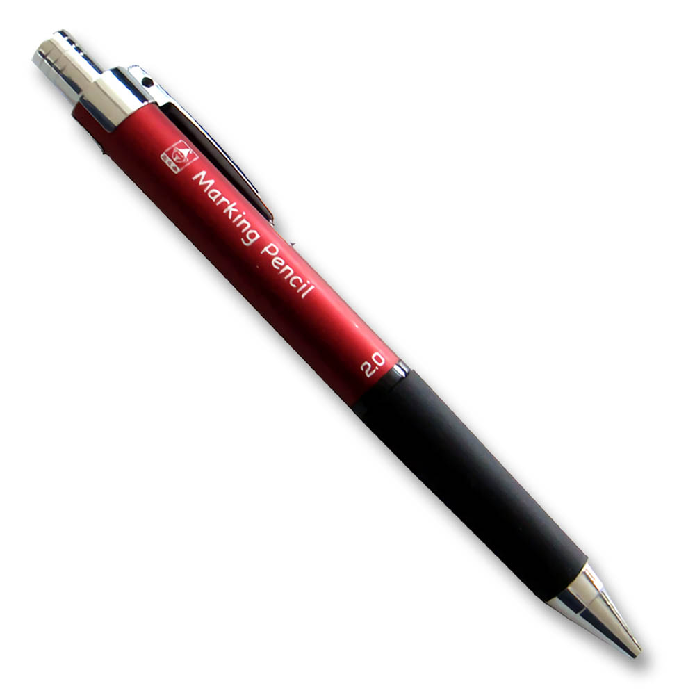 たくみ ノック式鉛筆 5連発 赤　NO.7809 2MMシン
