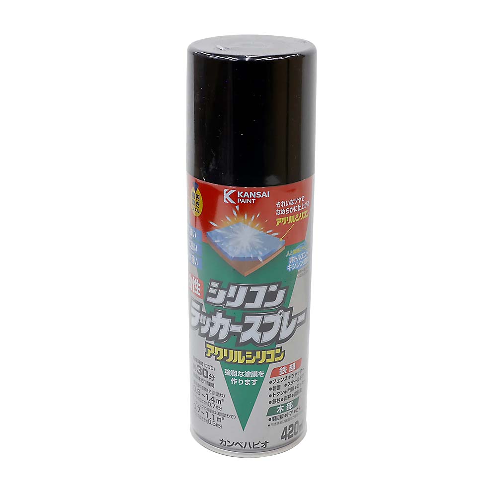 シリコンラッカースプレー　ブラック　４２０ml