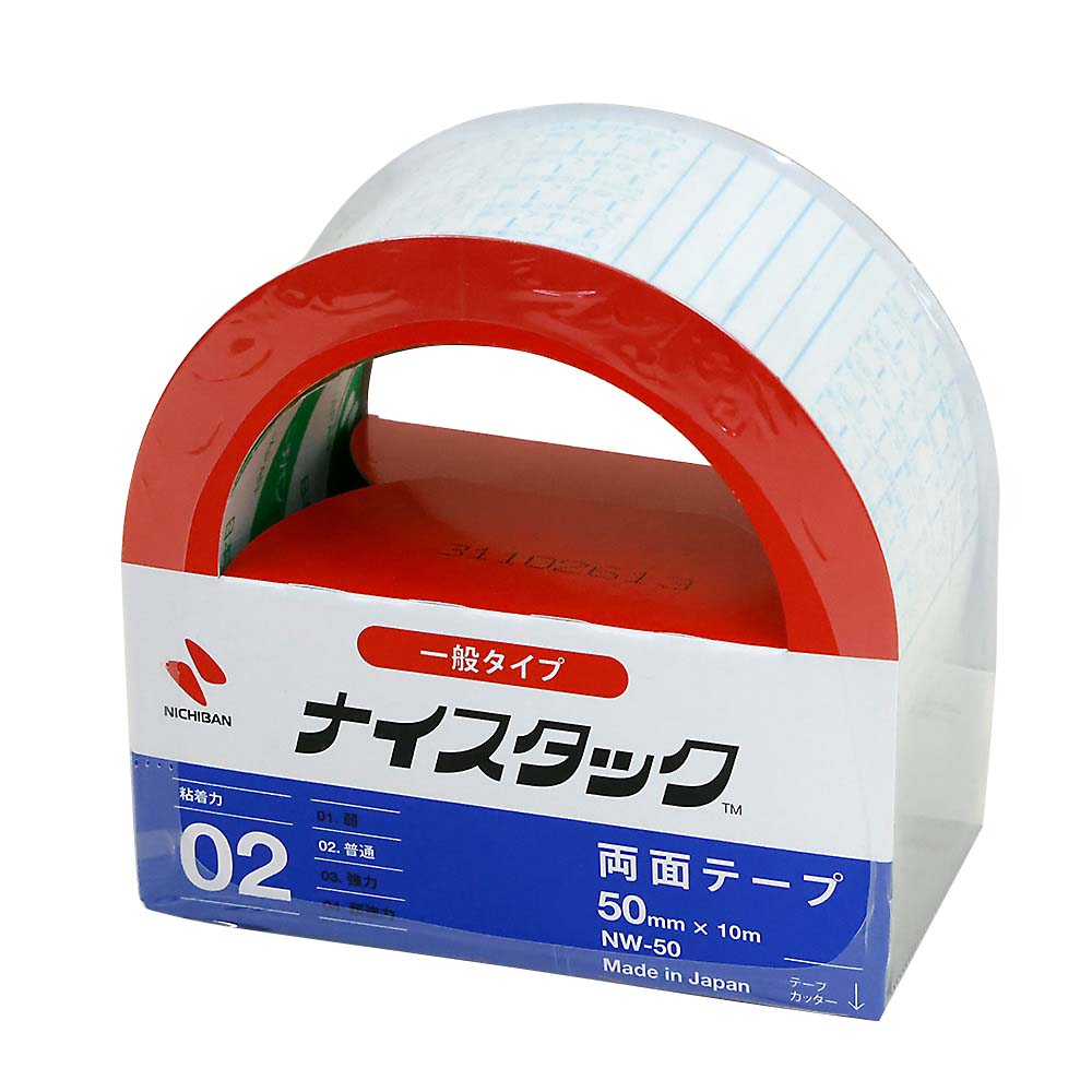 ニチバン 両面テープ ナイスタック 一般タイプ 50mmx10m　NW-50