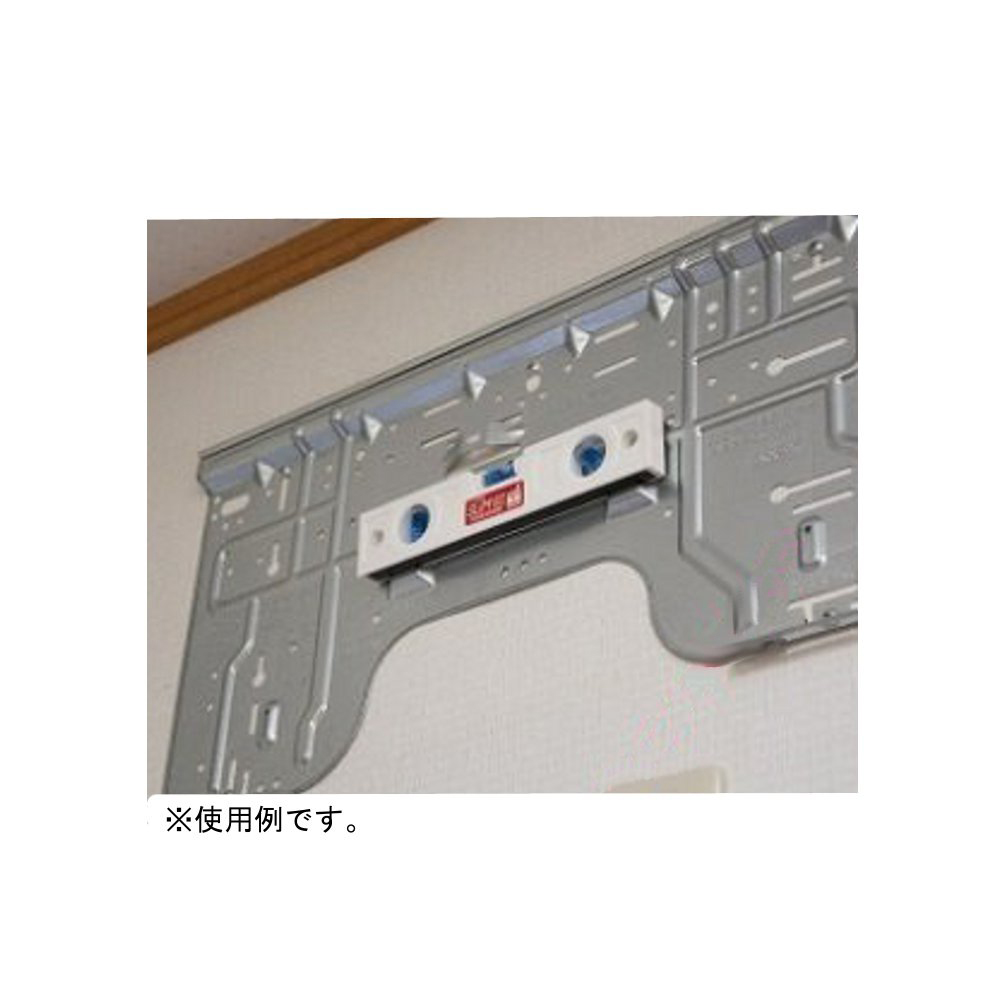 スリムレベル 200㎜ 白 背面マグネット付