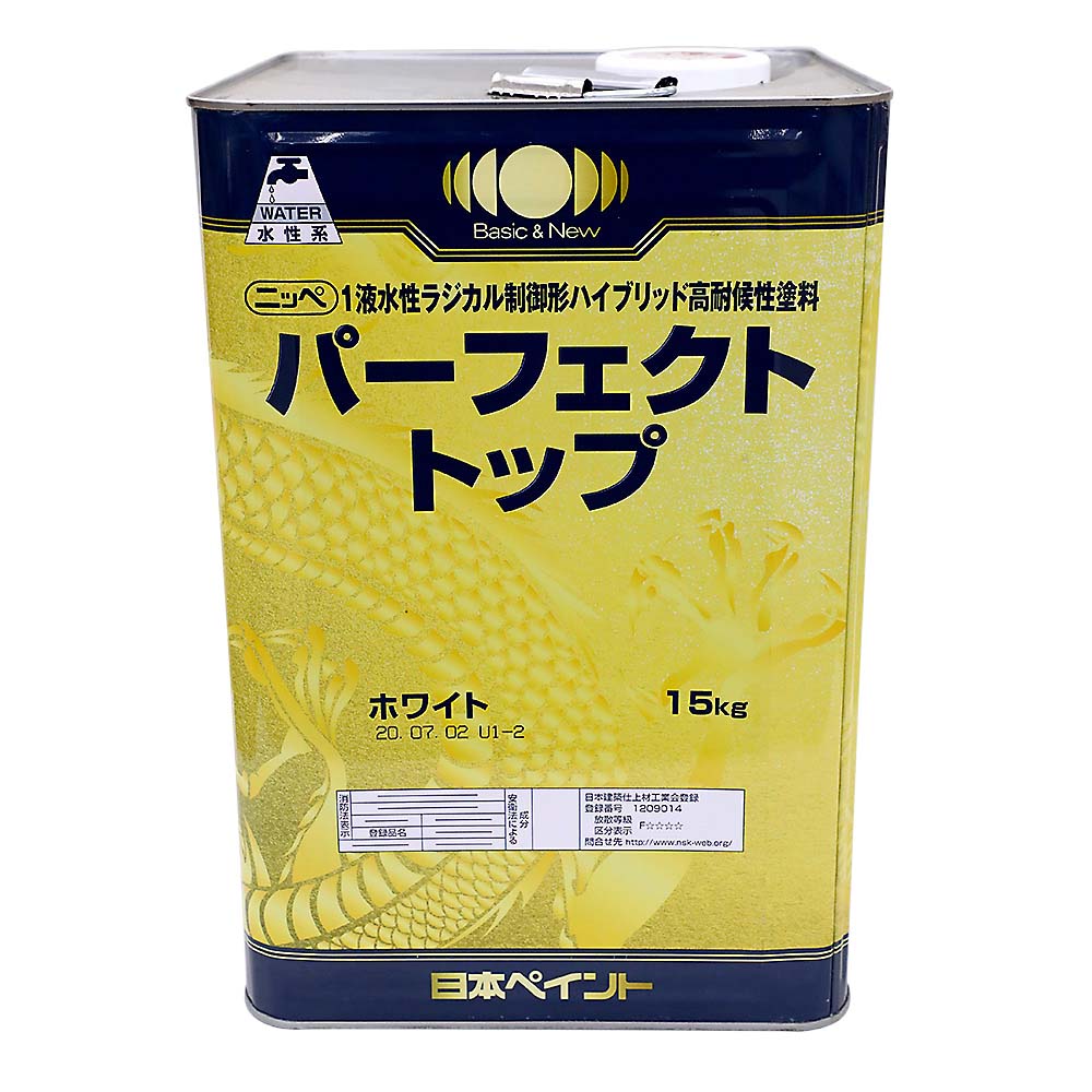 ニッペ　パーフェクトトップＳｉ　ホワイト　１５ｋｇ