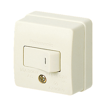 10A角型タンブラスイッチB(片切)　WS3001W010