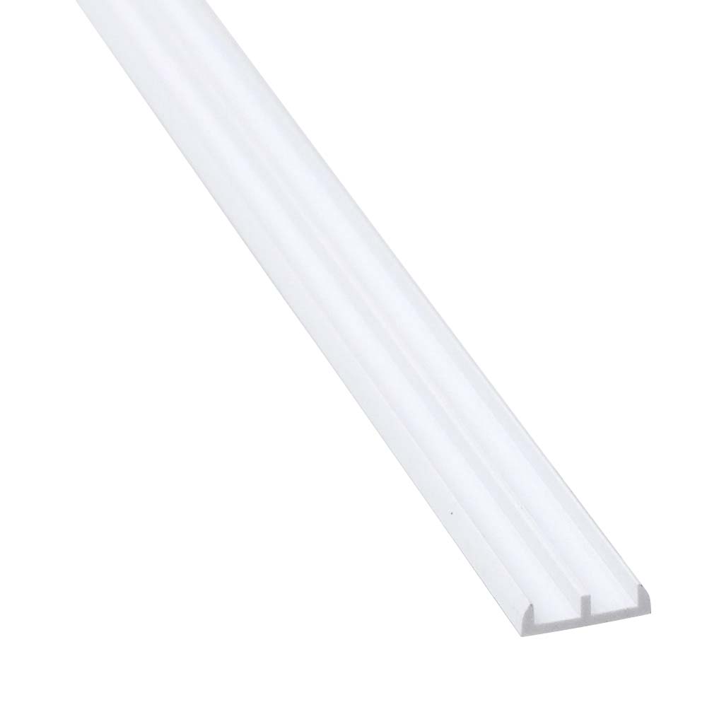 ガラス戸レール 5mm用 下 白　1800mm