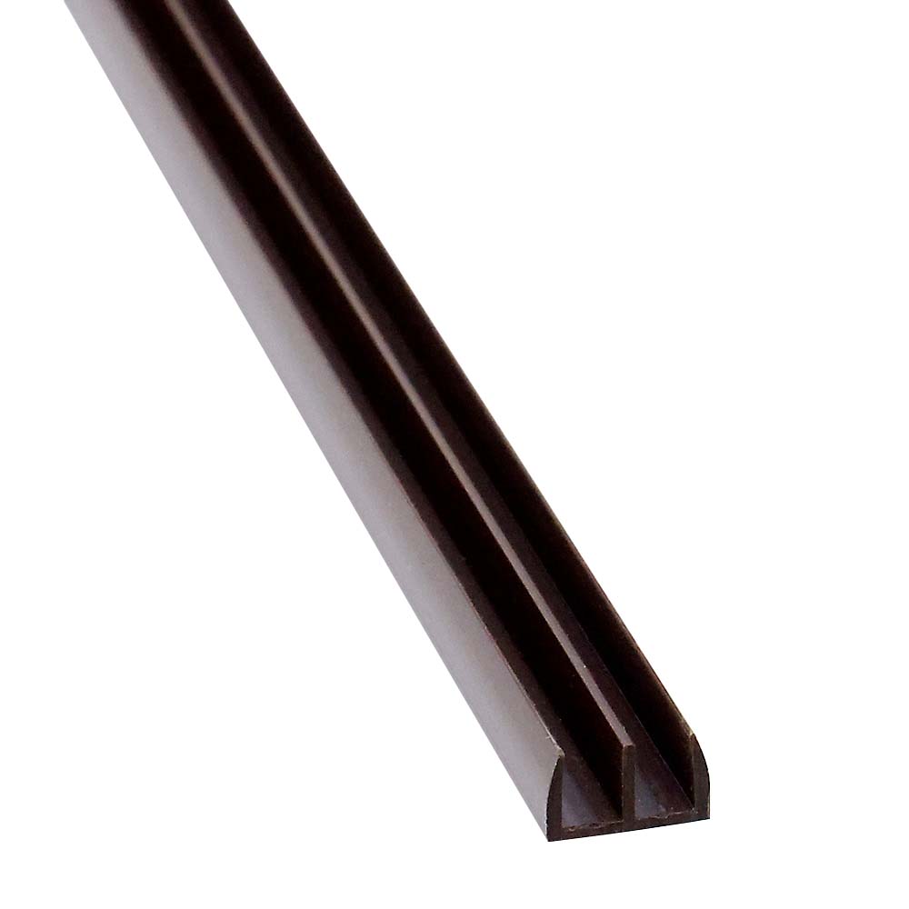 ガラス戸レール 5mm用 上 茶　1800mm