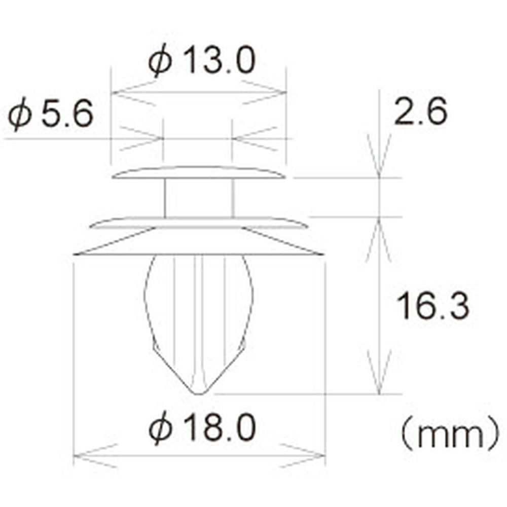 フジックス トリムクリップ 白 10個　PTF1F9A