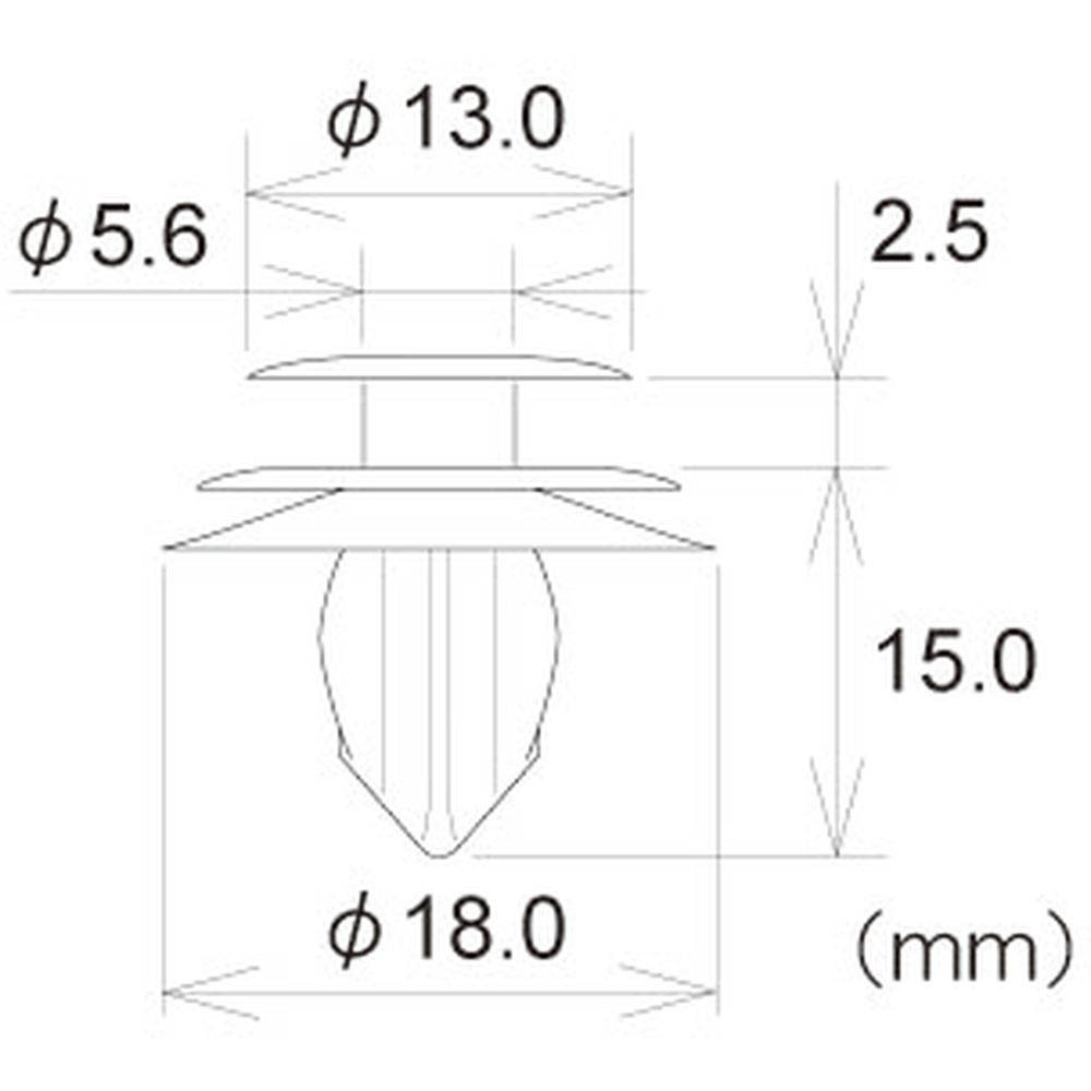 フジックス トリムクリップ 黒 10個　PTF0J0B