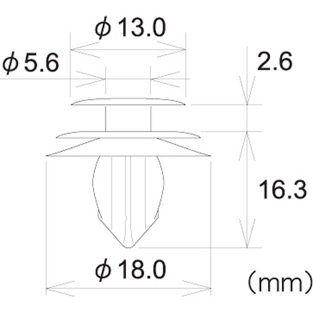 フジックス トリムクリップ 白 10個　PTF0A1X