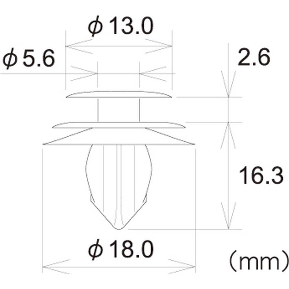 フジックス トリムクリップ 青 10個　PTF0A3B