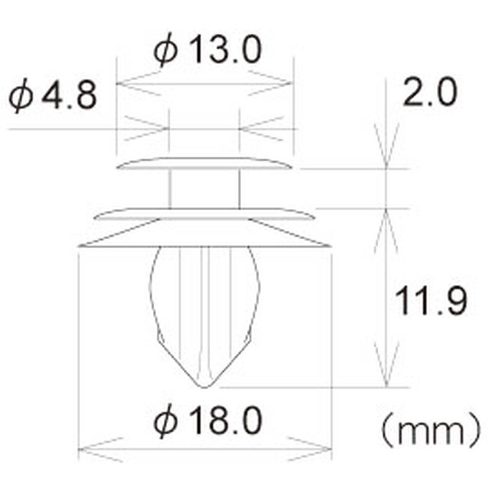 フジックス トリムクリップ 白 10個　PTF36D0