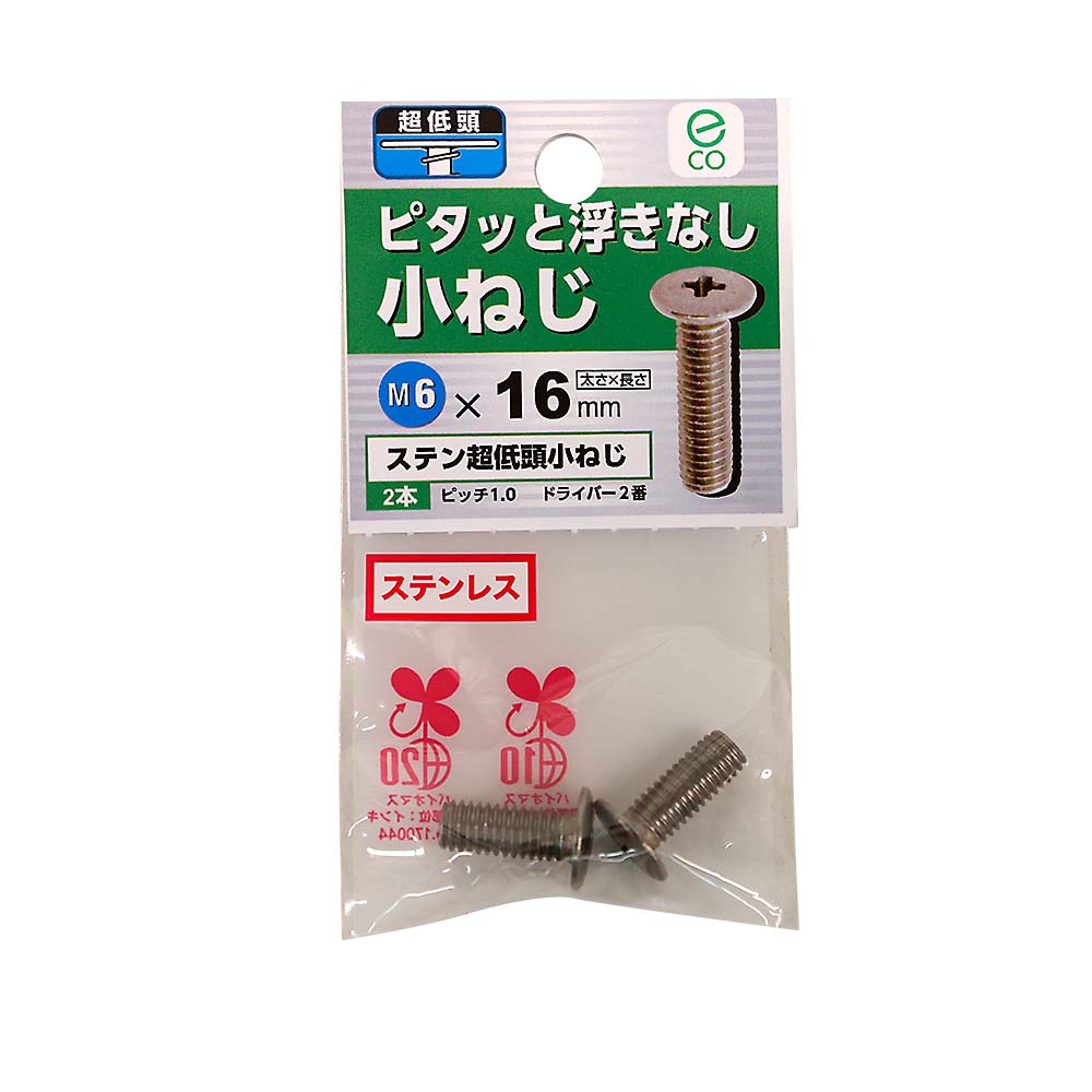ステン超低頭小ねじ 6x16